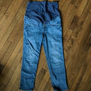 H&M maternity cropped low rise jeans